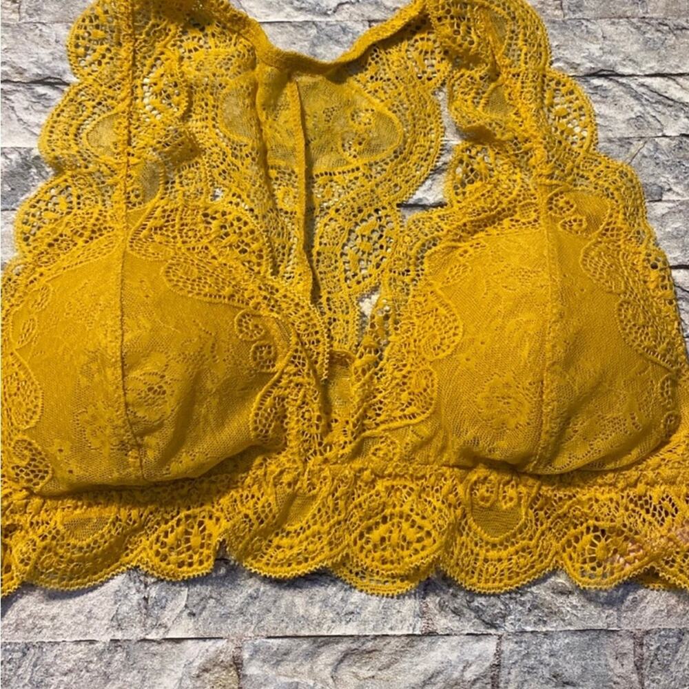 Medium Yellow Lace Bralette